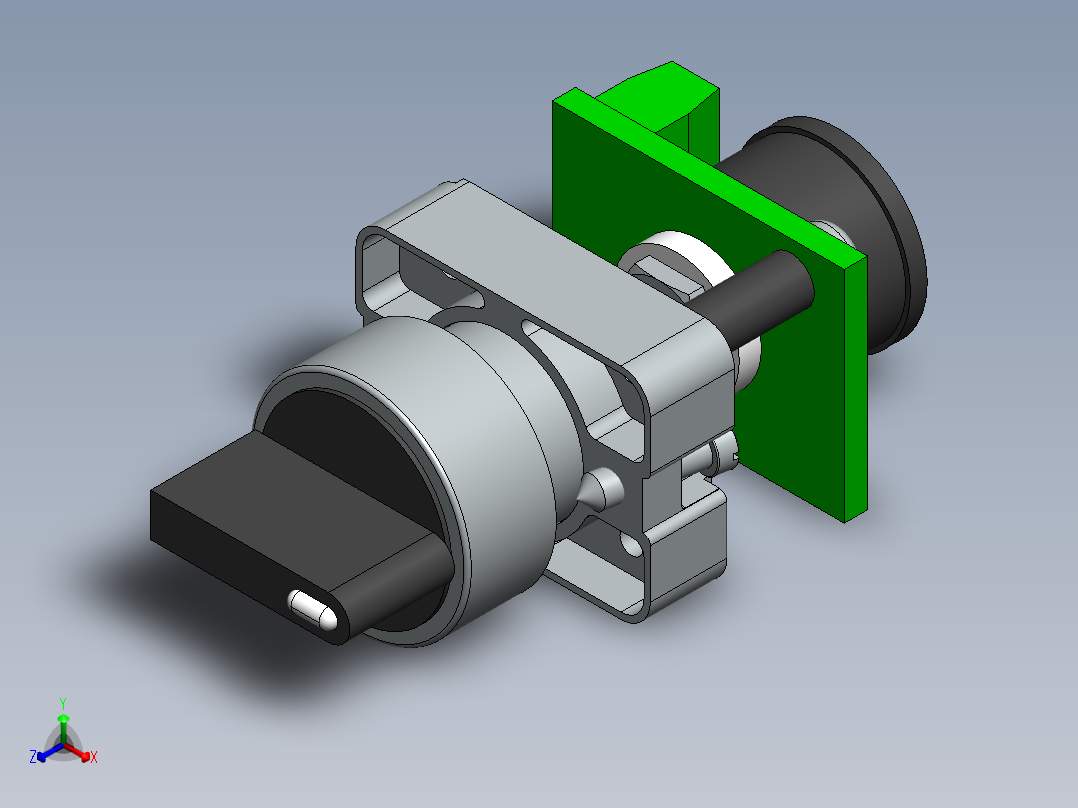 22毫米自动化开关正等轴测图
