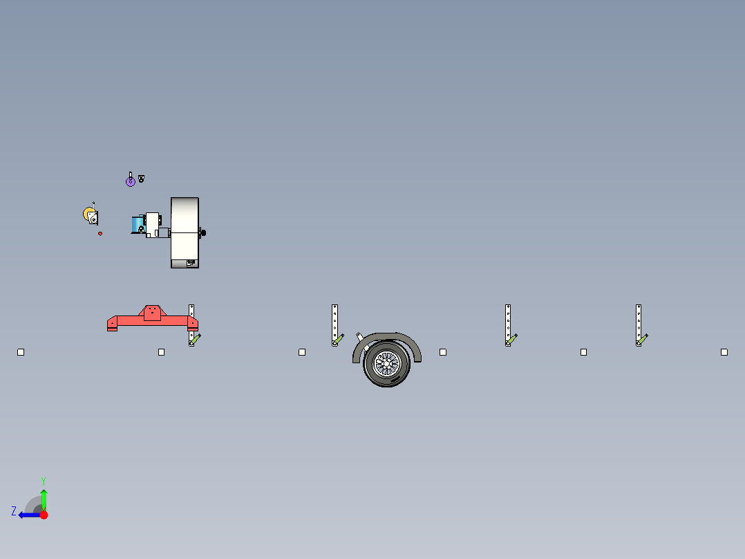 移动式锯木机右视图