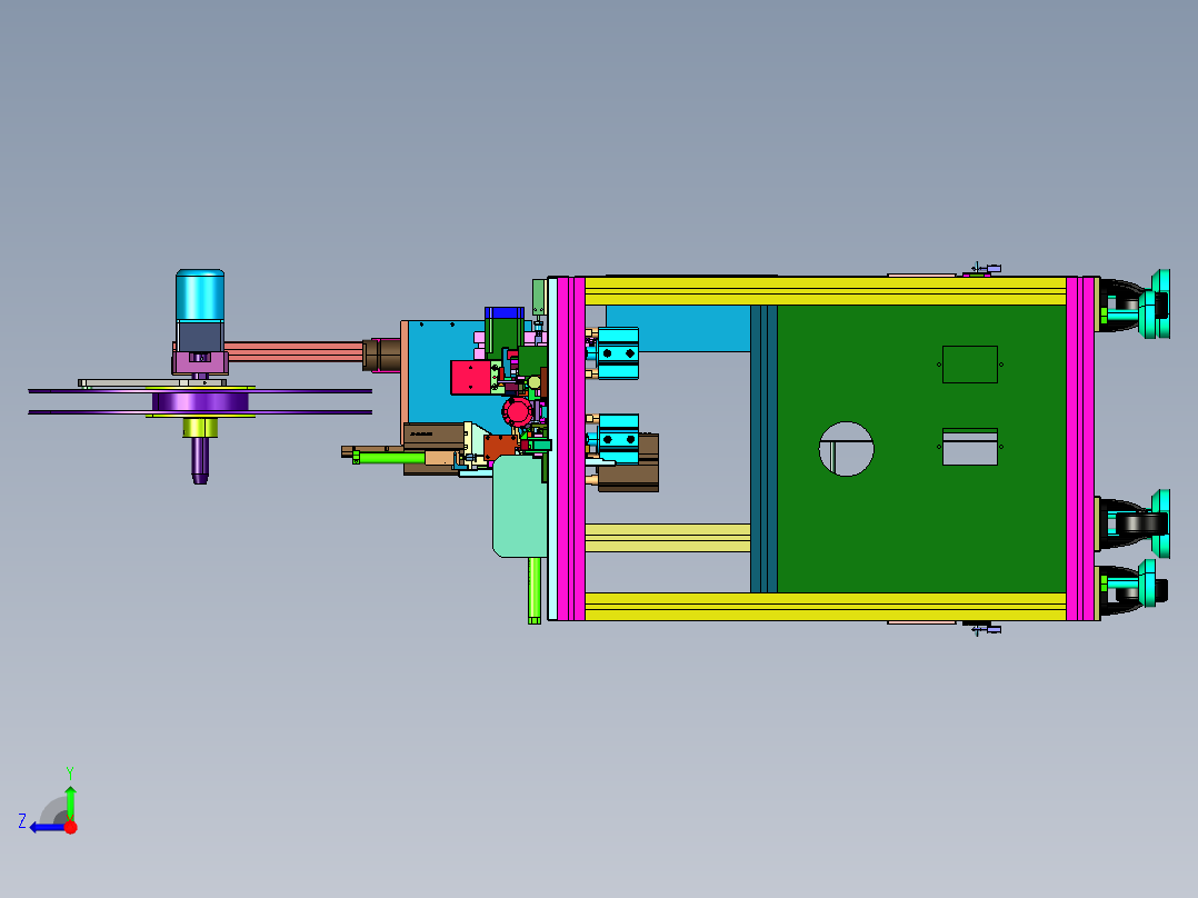 弯针胶壳端子自动供给插入机右视图