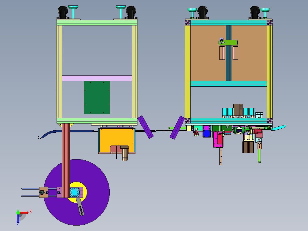 弯针胶壳端子自动供给插入机俯视图