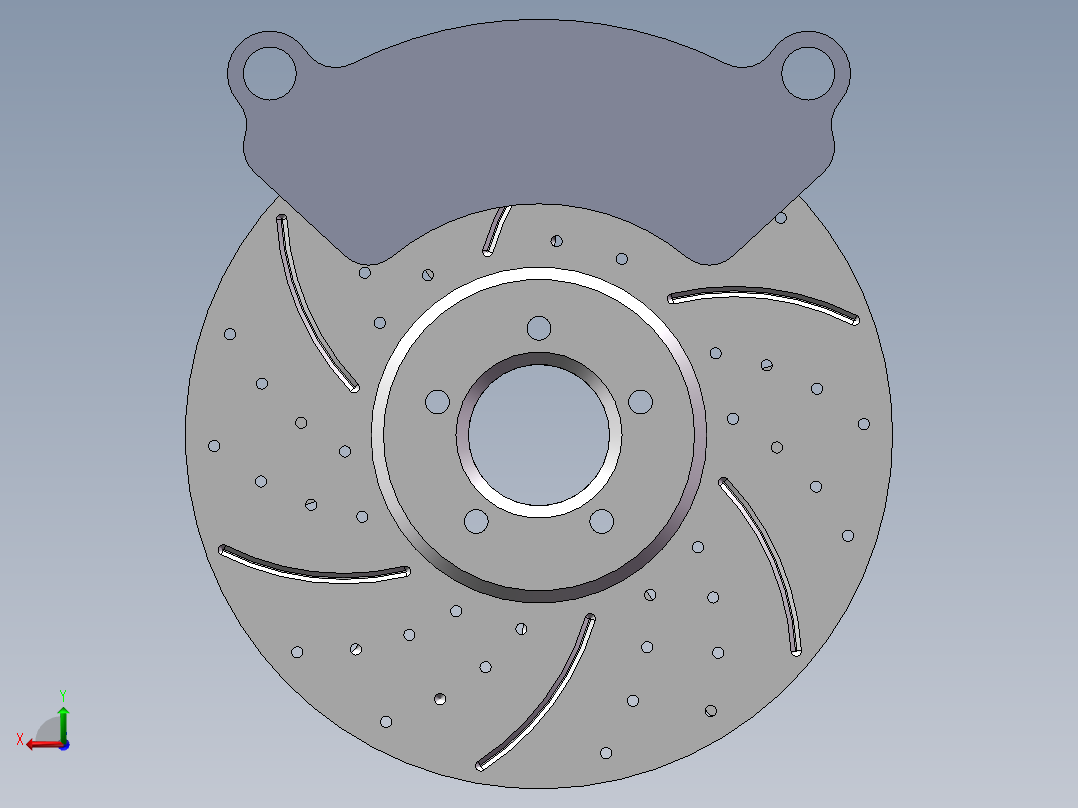摩擦衬垫后视图