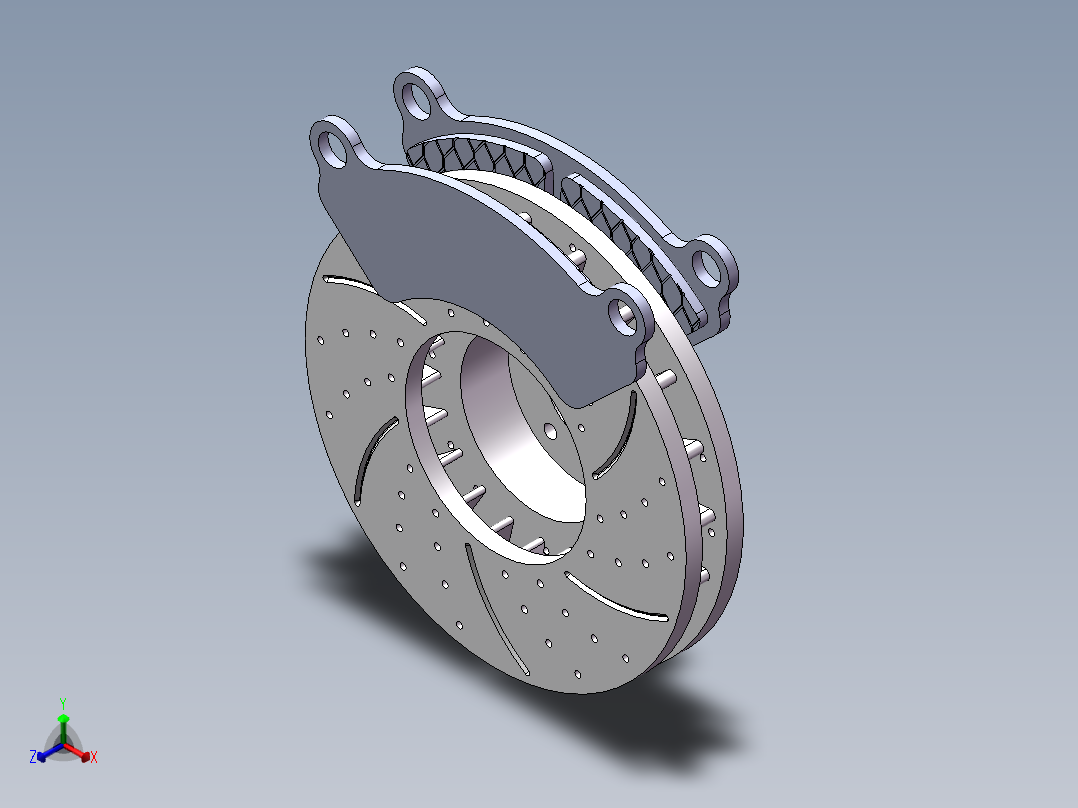 摩擦衬垫正等轴测图