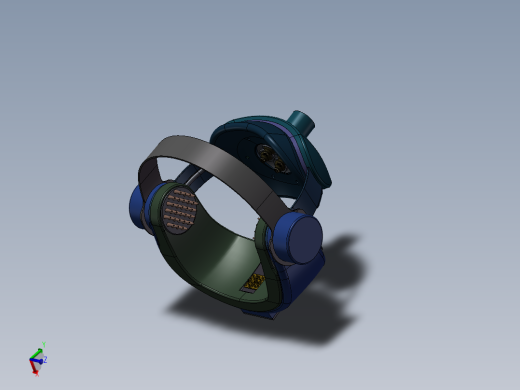 头部按摩仪三维SW模型设计资料