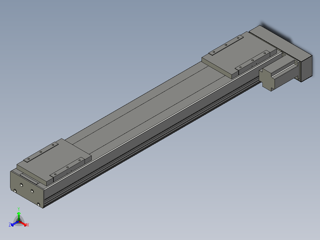 直线模组LHC17-S900-R设计图纸主视图