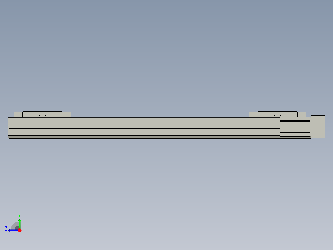 直线模组LHC17-S900-R设计图纸右视图