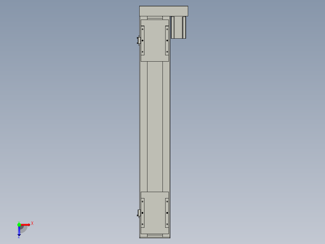 直线模组LHC17-S900-R设计图纸俯视图