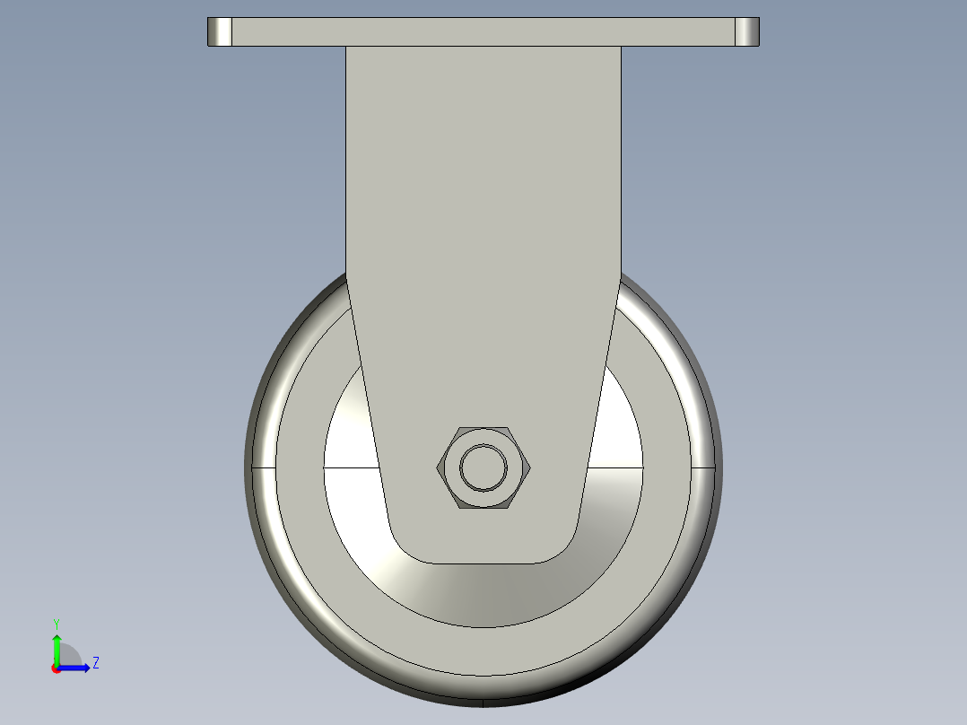 4寸定向轮左视图