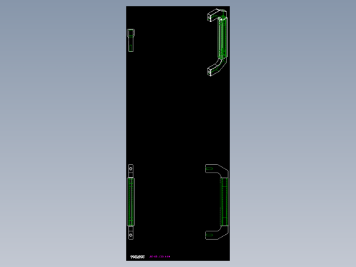 取手(鋁合金)(A)AS-2D多系列多零件图纸模型