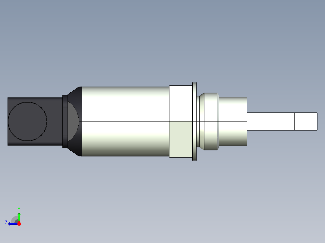 超声波设备TH-69mm-2.72in-SS-OUTPUT-2-wire-DC-DIN-CONNECTOR-BSP-THREAD-ATEX右视图