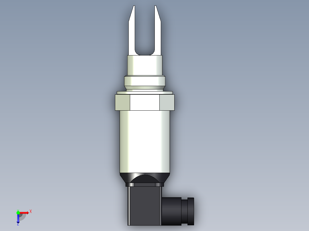 超声波设备TH-69mm-2.72in-SS-OUTPUT-2-wire-DC-DIN-CONNECTOR-BSP-THREAD-ATEX俯视图