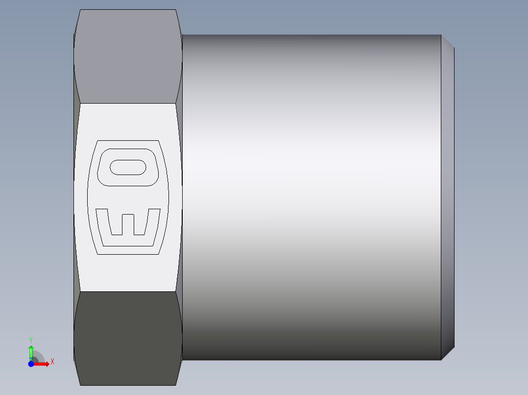 卡套式工业通用硬管接头EO_Blanking_plug_for_tube_ends_ROV06L71X前视图