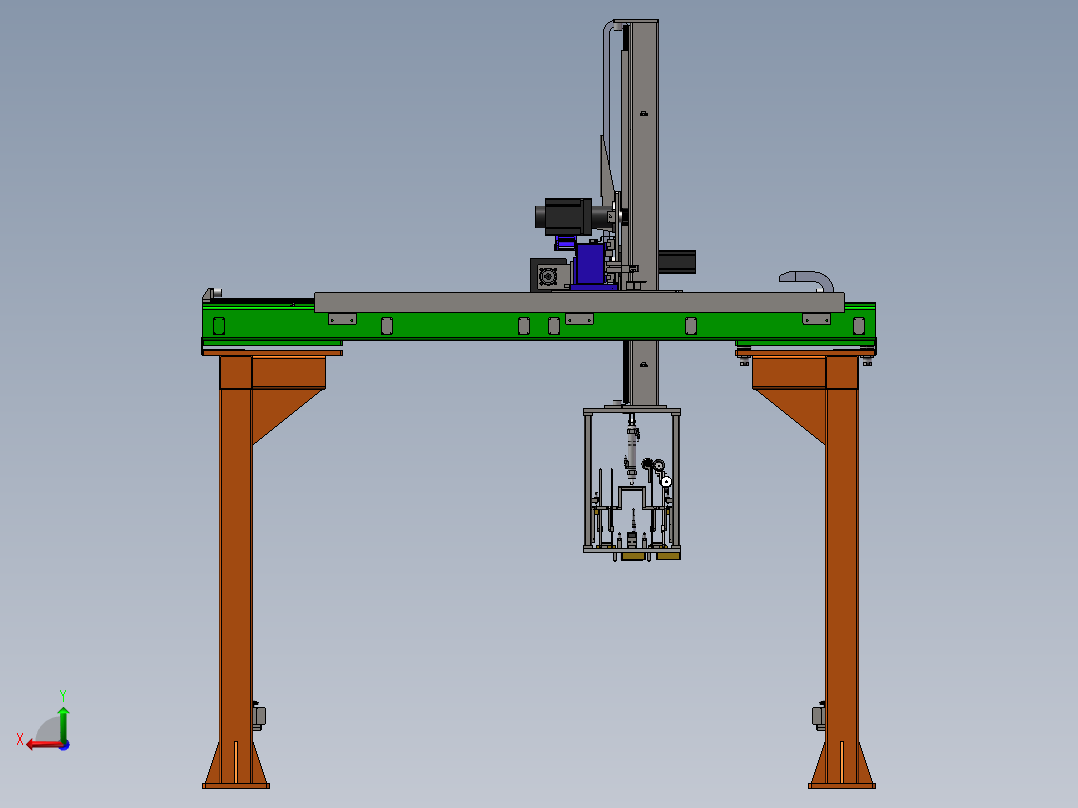 三轴机械手三轴桁架机械手后视图