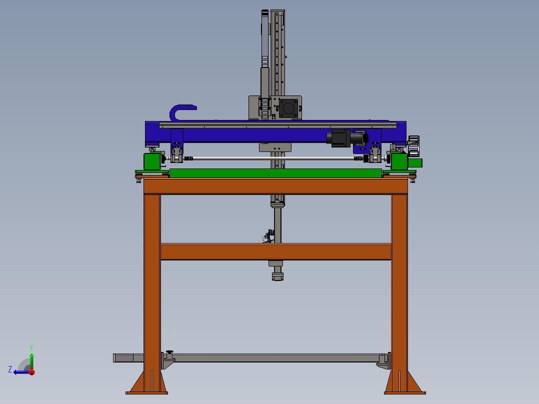 三轴机械手三轴桁架机械手右视图