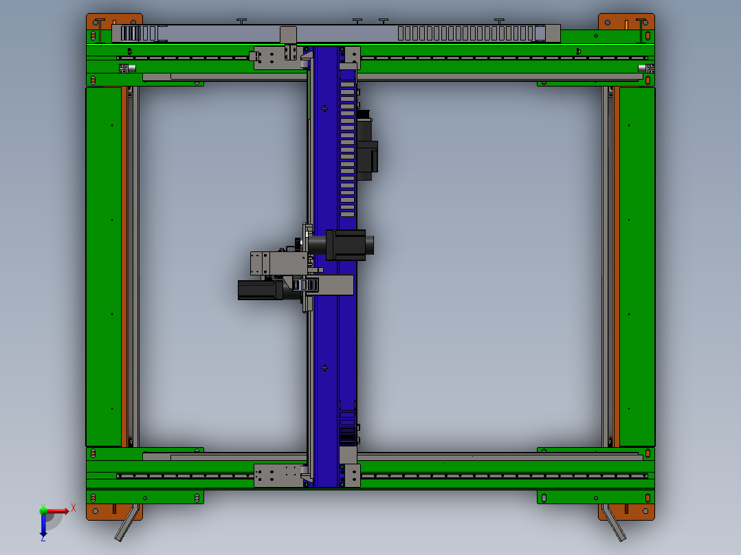 三轴机械手三轴桁架机械手俯视图