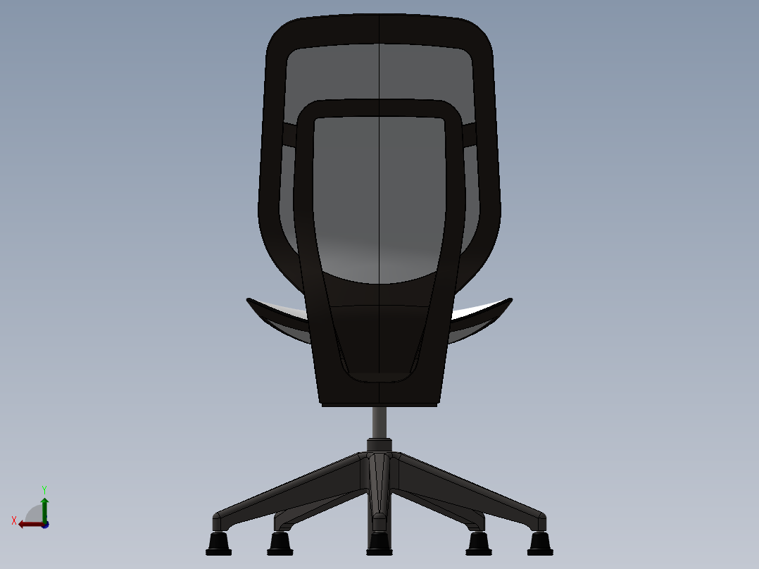 卡门访客椅后视图