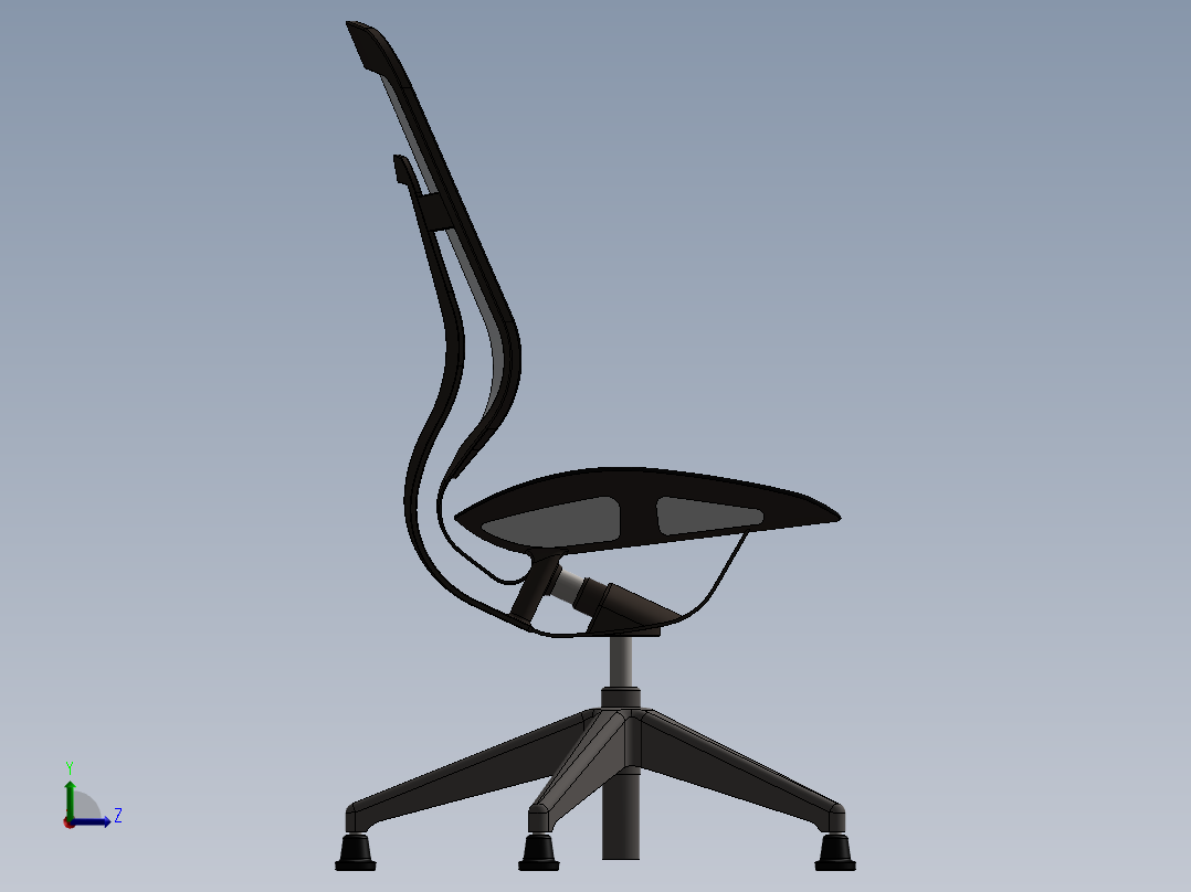 卡门访客椅左视图