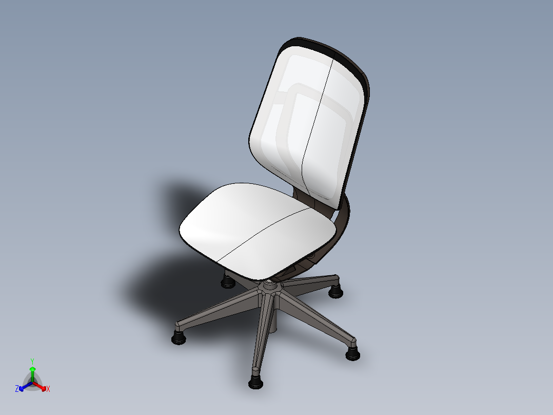 卡门访客椅正等轴测图