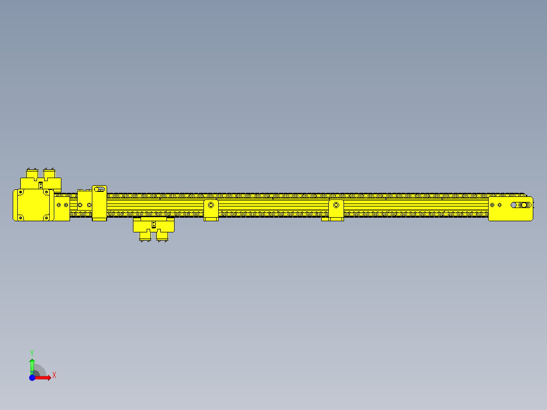 链条挂耳多工位输送设备前视图