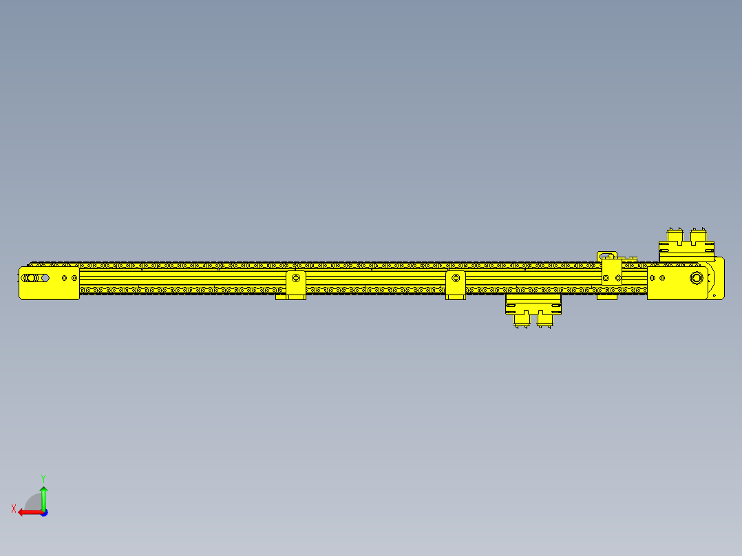 链条挂耳多工位输送设备后视图