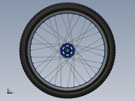 老式自行车前轮左视缩略图