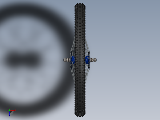 老式自行车前轮俯视缩略图