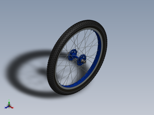 老式自行车前轮正等轴测缩略图