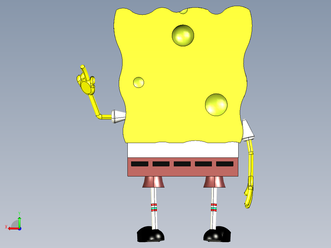 海绵宝宝先生后视图