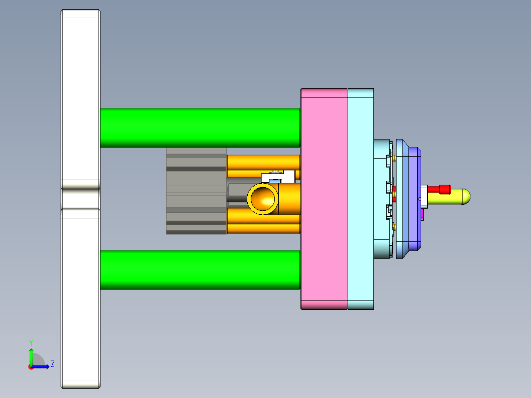 ZX551-B笔记本CNC工装夹具三维模型-CNC9-0910左视图