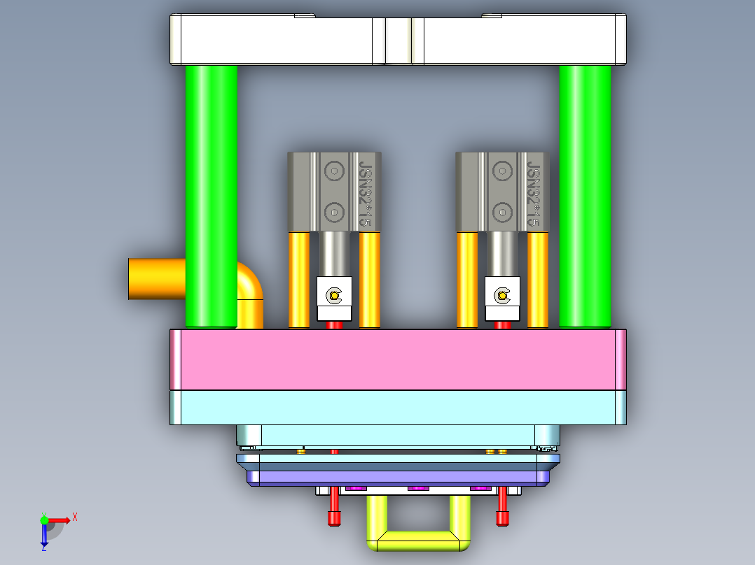 ZX551-B笔记本CNC工装夹具三维模型-CNC9-0910俯视图