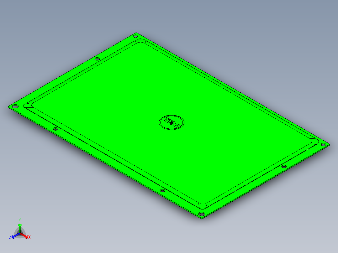 cnc5笔记本CNC工装夹具三维模型正等轴测图