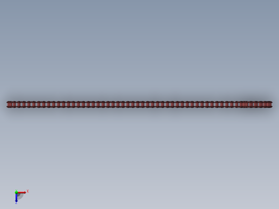 红外线流水线烤箱方案（sw18可编辑+cad）俯视图