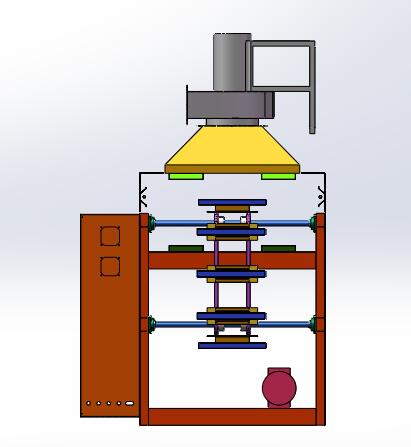 红外线流水线烤箱方案（sw18可编辑+cad）