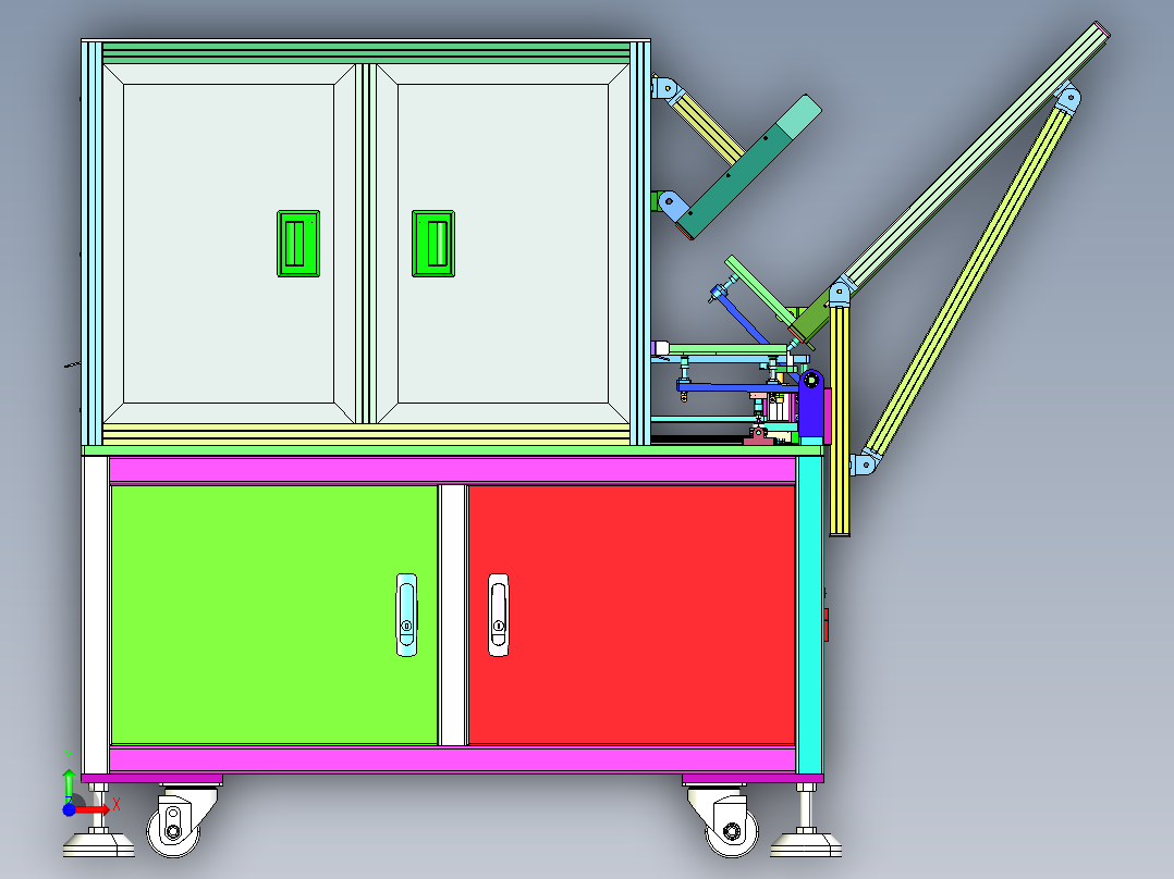 纸片折纸设备step前视图