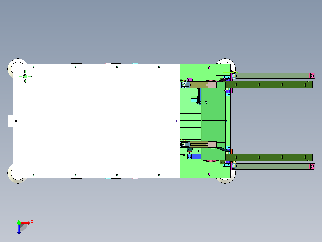 纸片折纸设备step俯视图