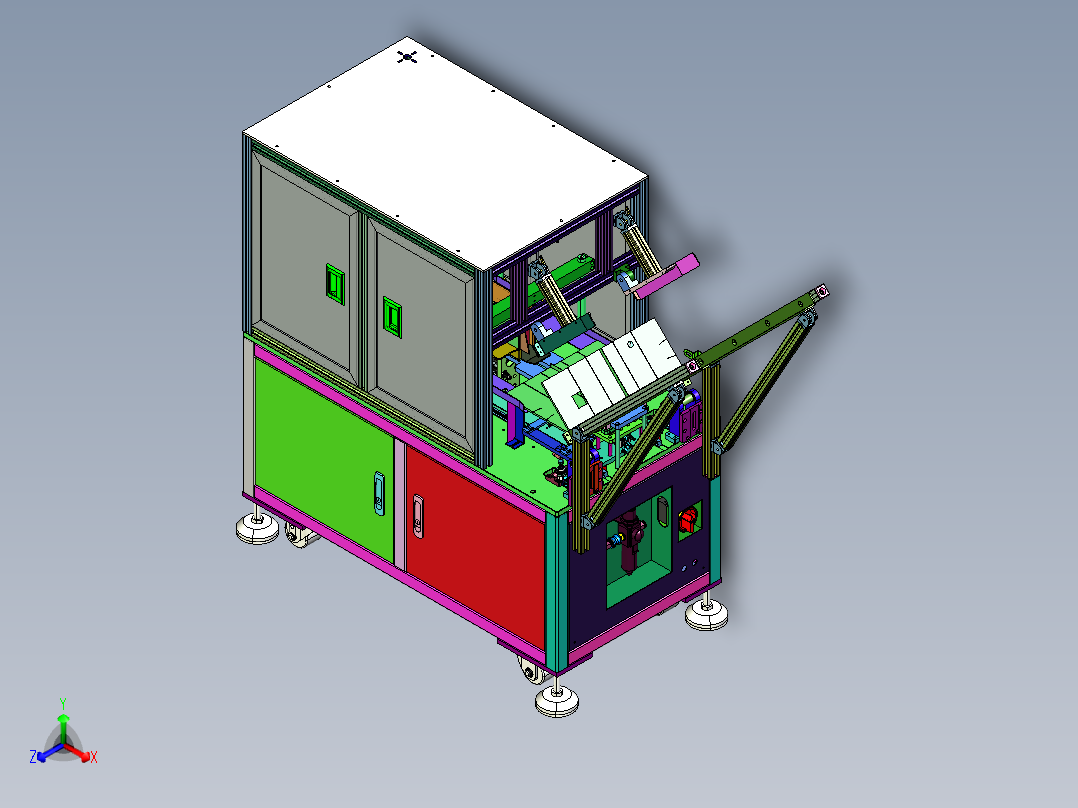 纸片折纸设备step正等轴测图