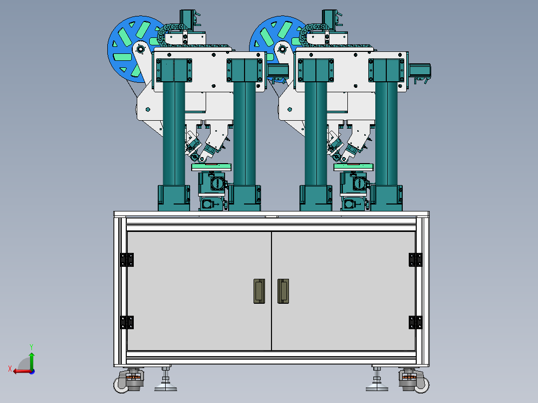 双工位贴胶带设备sw18后视图