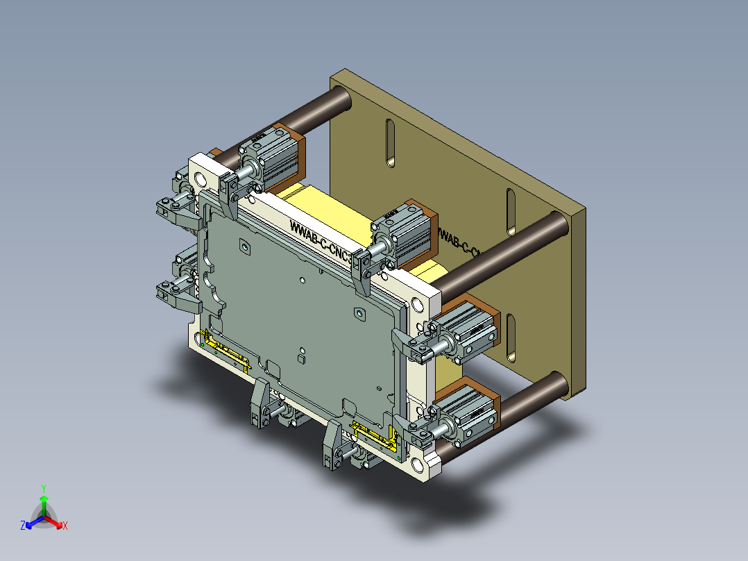 电脑外壳粗铣去残胶治具模型