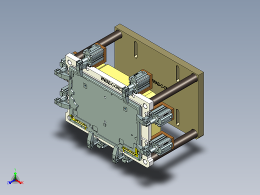 电脑外壳粗铣去残胶治具模型
