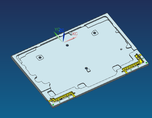电脑外壳粗铣去残胶治具模型