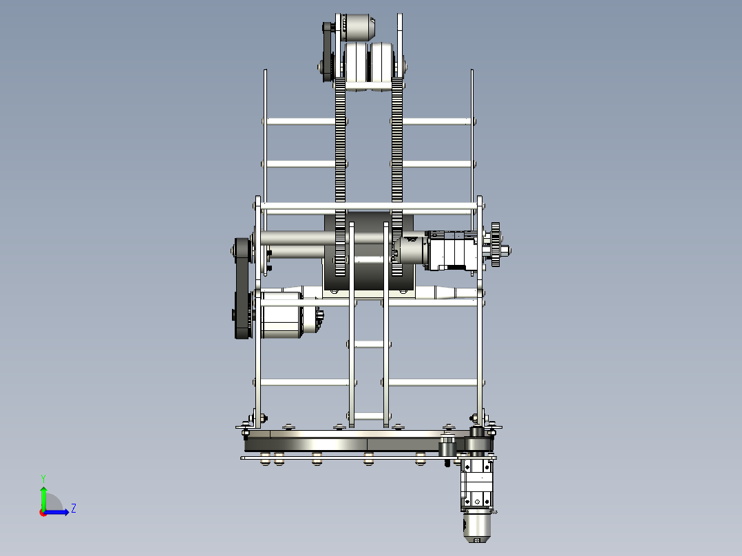 旋转翻转机构左视图
