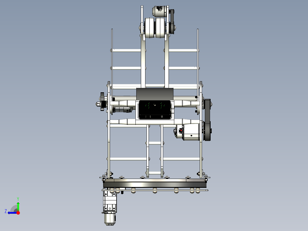 旋转翻转机构右视图