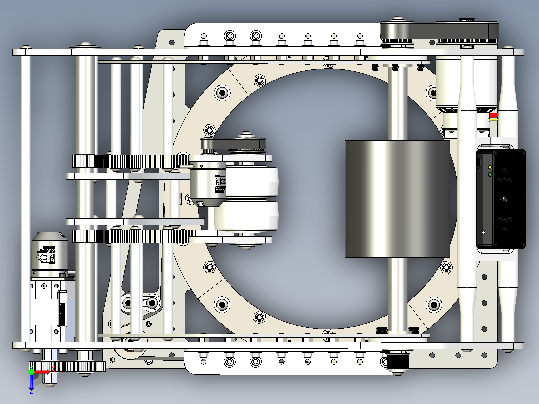 旋转翻转机构俯视图