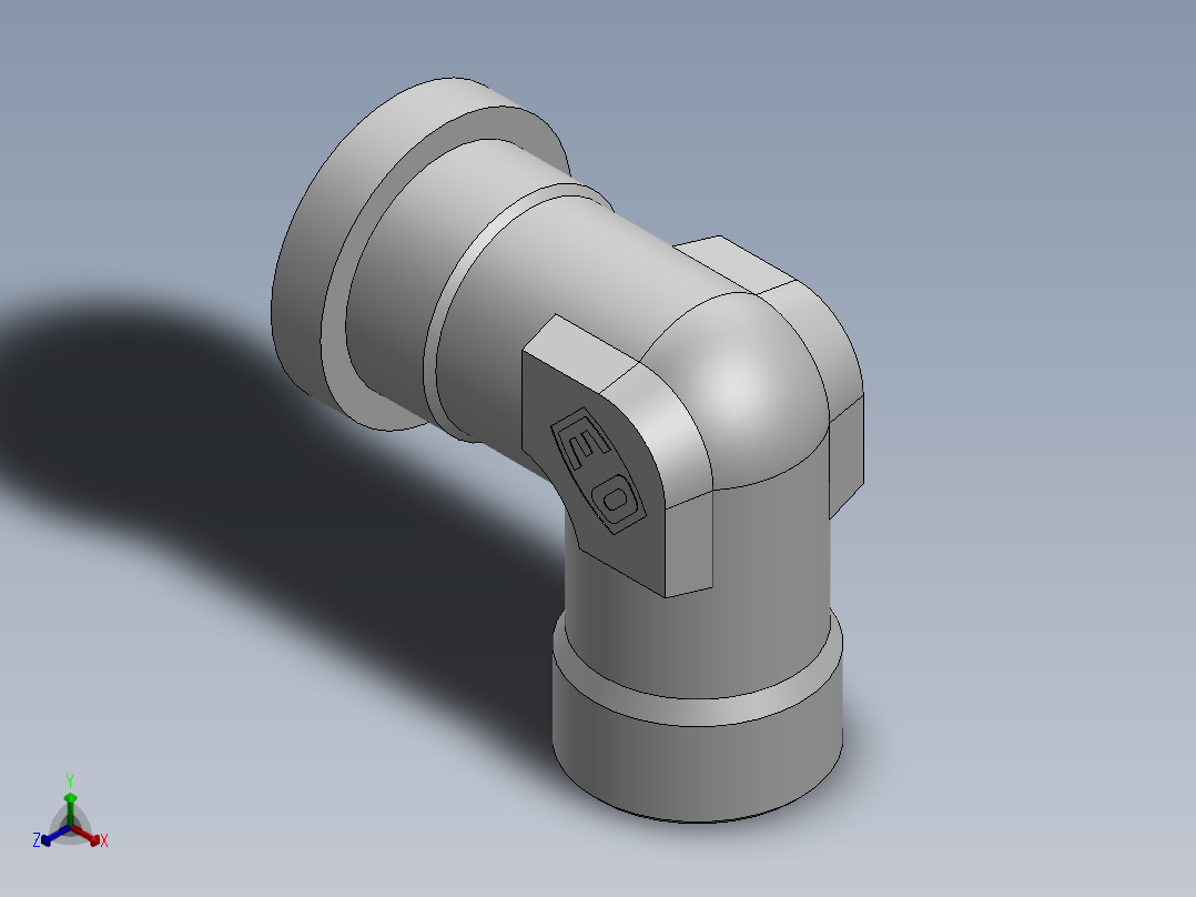 法兰接头、1DFS9-52-24正等轴测图