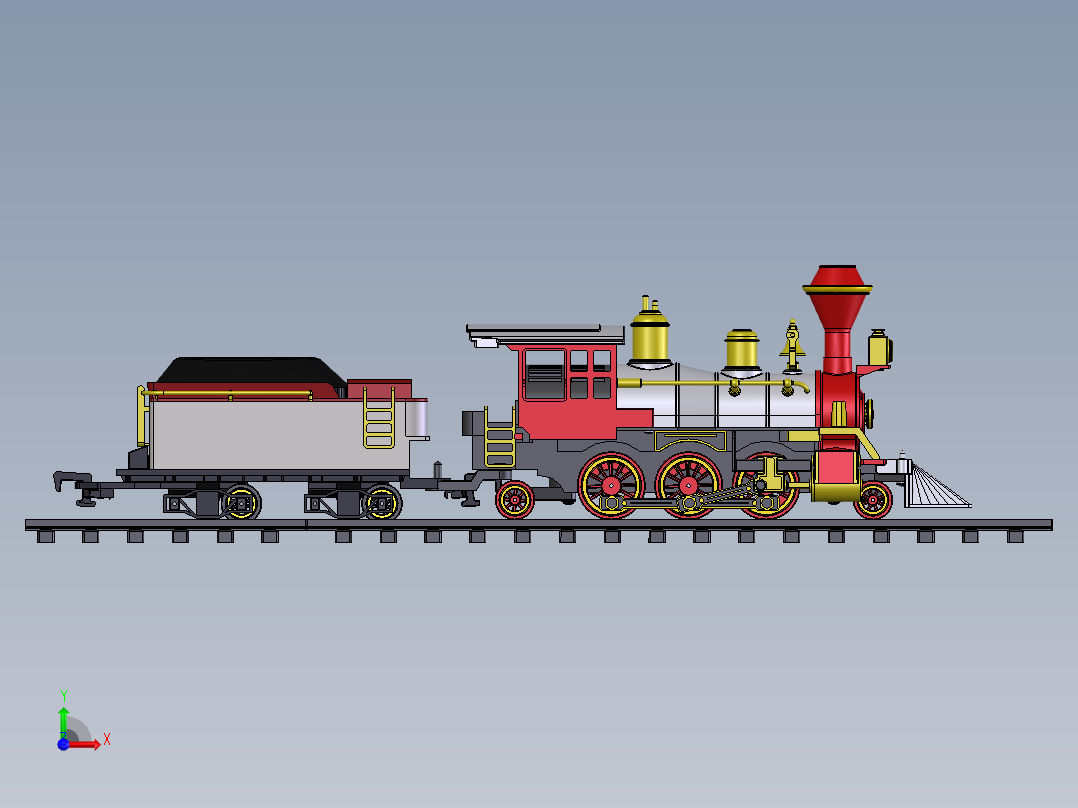 玩具火车前视图