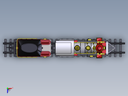 玩具火车俯视缩略图