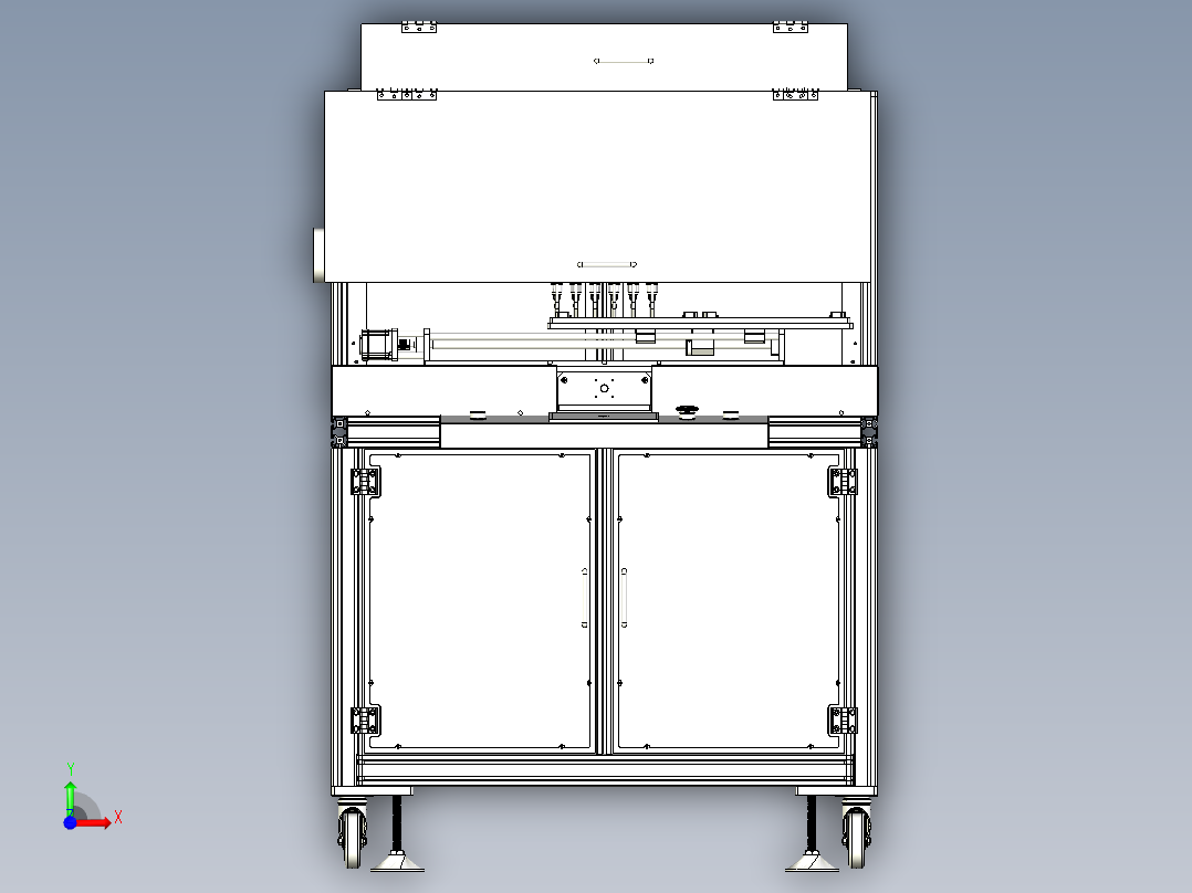 自动焊接机3D模型前视图