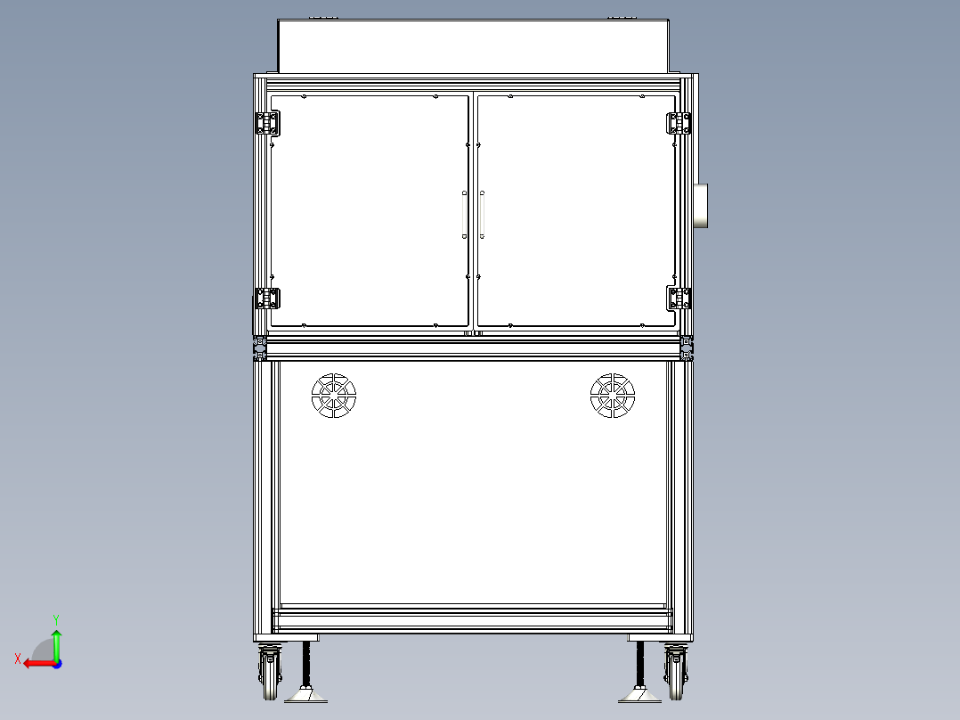 自动焊接机3D模型后视图