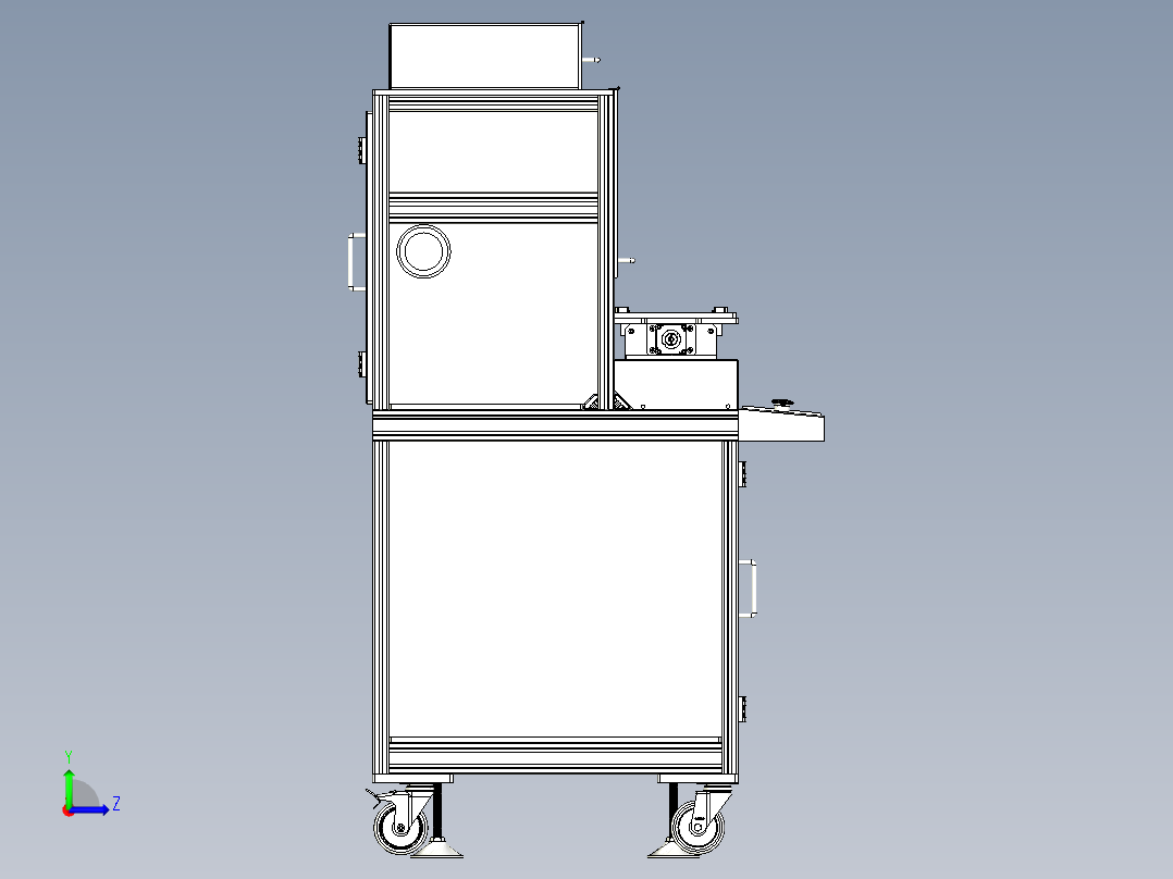 自动焊接机3D模型左视图