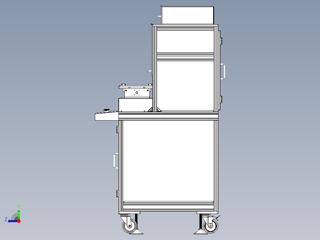 自动焊接机3D模型右视图