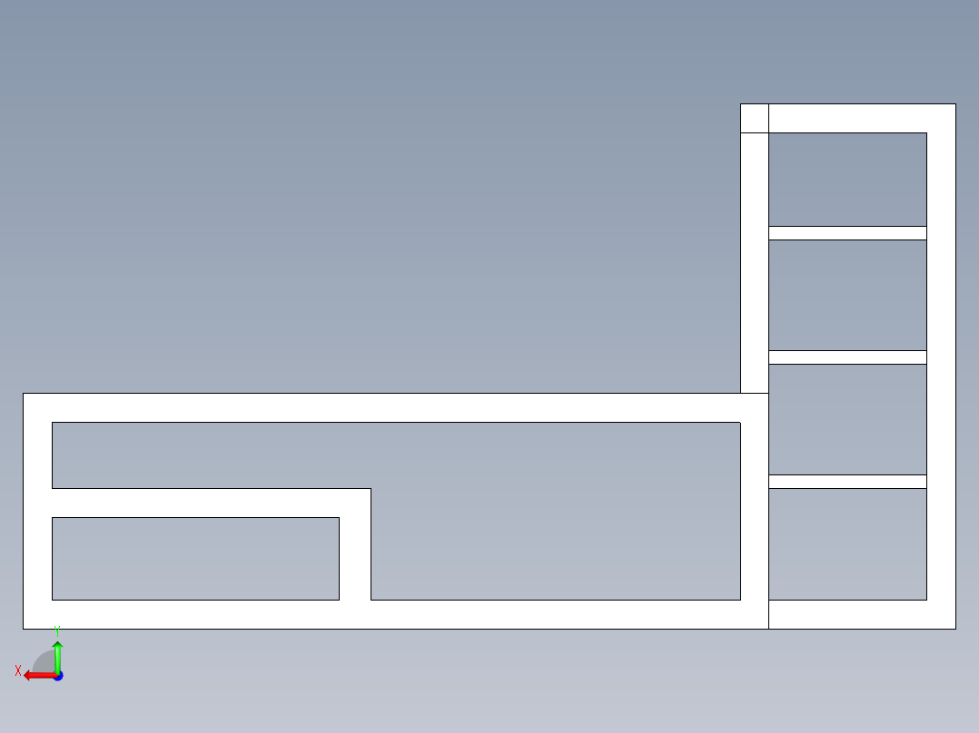 B3004353-电视柜后视图
